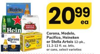 ACME Corona, modelo, pacifico, heineken or stella artois offer