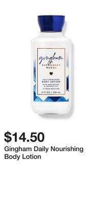 Bath & Body Works Gingham daily nourishing body lotion offer