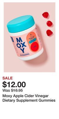 Bath & Body Works Moxy apple cider vinegar dietary supplement gummies offer