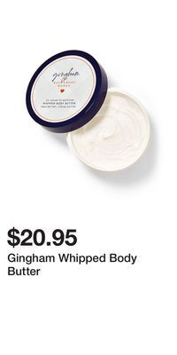 Bath & Body Works Gingham whipped body butter offer