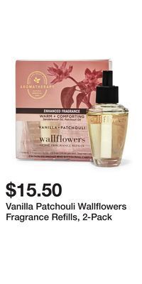 Bath & Body Works Vanilla patchouli wallflowers fragrance refills, 2-pack offer