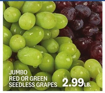 Kings Food Markets Jumbo red or green seedless grapes offer