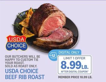 Kings Food Markets Usda choice beef rib roast offer