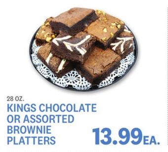 Kings Food Markets Kings chocolate or assorted brownie platters offer