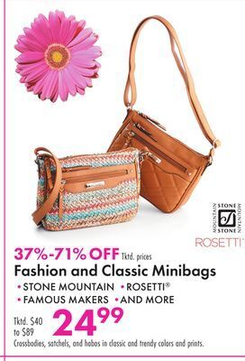 Boscov's Fashion and classic minibags offer