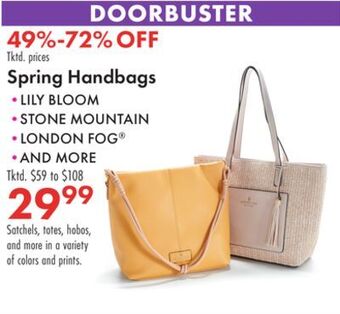 Boscov's Spring handbags offer