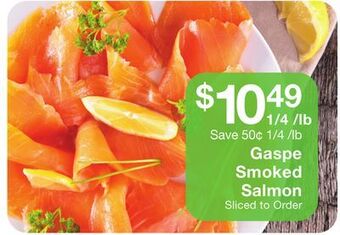 Fairway Store Market Gaspe smoked salmon offer
