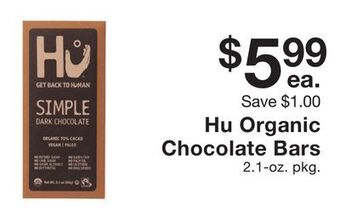Fairway Store Market Hu organic chocolate bars offer