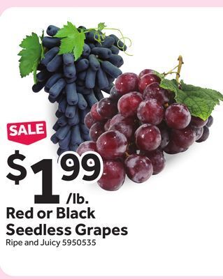 Stop&Shop Red or black seedless grapes offer