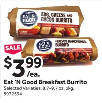Stop&Shop Eat 'n good breakfast burrito offer