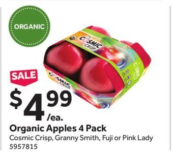 Stop&Shop Organic apples 4 pack offer