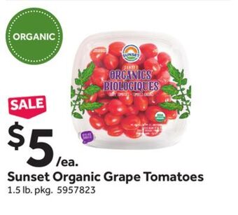 Stop&Shop Sunset organic grape tomatoes offer