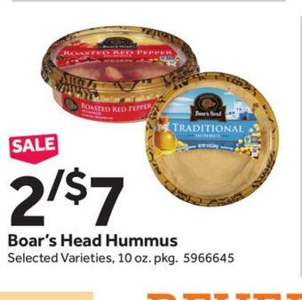 Stop&Shop Boar's head hummus offer