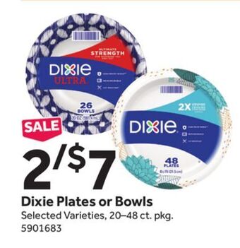 Stop&Shop Dixie plates or bowls offer