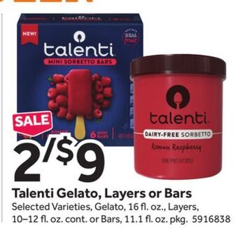 Stop&Shop Talenti gelato, layers or bars offer