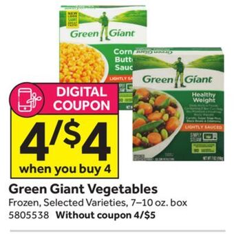Stop&Shop Green giant vegetables offer