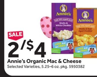 Stop&Shop Annie's organic mac & cheese offer