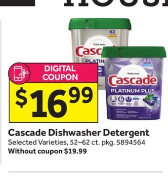 Stop&Shop Cascade dishwasher detergent offer