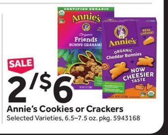 Stop&Shop Annie's cookies or crackers offer
