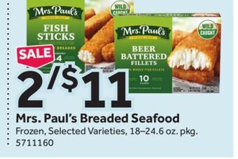 Stop&Shop Mrs. paul's breaded seafood offer
