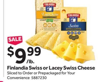 Stop&Shop Finlandia swiss or lacey swiss cheese offer
