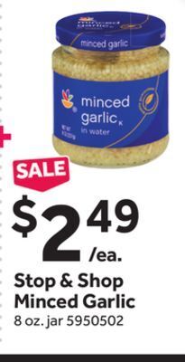 Stop&Shop Stop & shop minced garlic offer