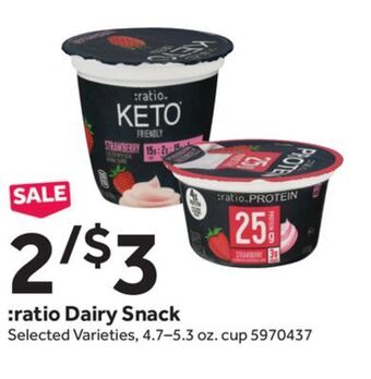 Stop&Shop Ratio dairy snack offer