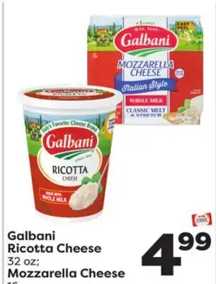 Weis Markets Galbani ricotta cheese 32 oz mozzarella cheese 16 oz offer