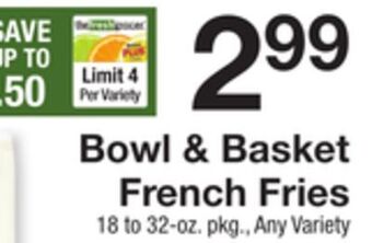 The Fresh Grocer French fries offer