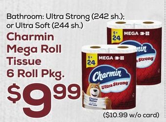 DeCicco & Sons Charmin mega roll tissue 6 roll pkg. offer