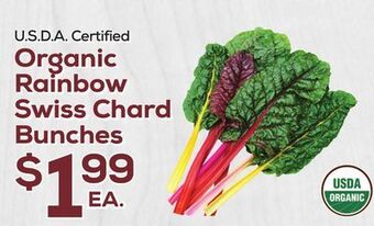 DeCicco & Sons Organic rainbow swiss chard bunches offer