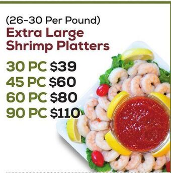 DeCicco & Sons Extra large shrimp platters offer