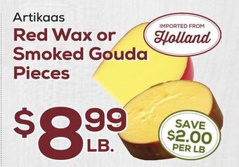 DeCicco & Sons Artikaas red wax or smoked gouda pieces offer