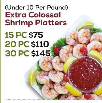 DeCicco & Sons Extra colossal shrimp platters offer