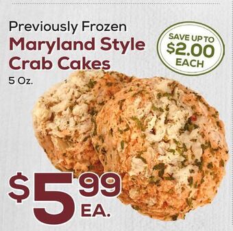 DeCicco & Sons Maryland style crab cakes offer