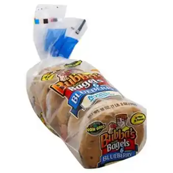 Bubbas bagels, blueberry, sliced, 6 bagels [18 oz (1 lb 2 oz) 510 g]