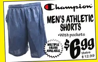 Ollie's Champion men's athletic shorts offer