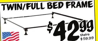 Ollie's Twin/full bed frame offer