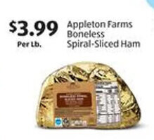 Aldi Appleton Farms Boneless Spiral-Sliced Ham offer