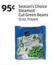 Aldi Season's Choice Steamed Cut Green Beans 12 oz offer