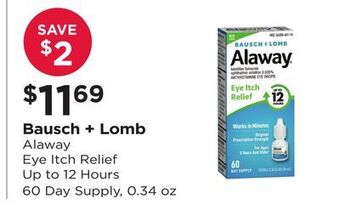 Good Neighbor Pharmacy Bausch + lomb alaway eye itch relief up to 12 hours 60 day supply offer