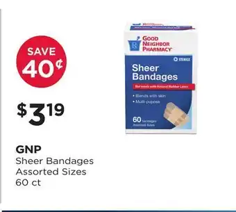 Good Neighbor Pharmacy Gnp sheer bandages offer
