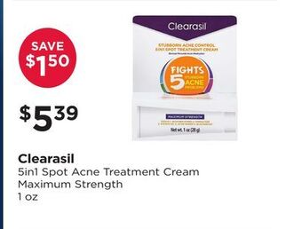 Good Neighbor Pharmacy Clearasil 5in1 spot acne treatment cream maximum strength offer