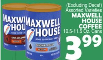 Bravo Supermarkets Maxwell house coffee offer