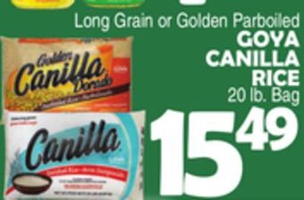 Bravo Supermarkets Goya canilla rice offer