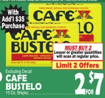 Bravo Supermarkets Cafe bustelo offer