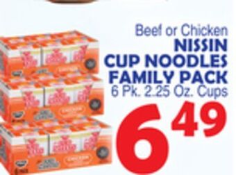 Bravo Supermarkets Nissin cup noodles family pack offer