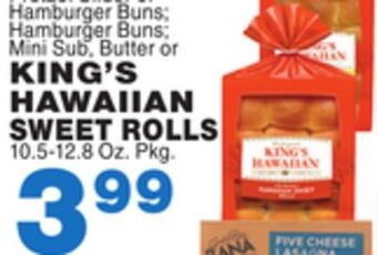 Bravo Supermarkets King's hawaiian sweet rolls offer