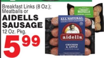 Bravo Supermarkets Aidells sausage 12 oz. pkg offer