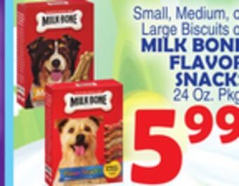 Bravo Supermarkets Milk bone flavor snacks offer